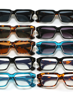 方框太阳眼镜男欧美复古墨镜