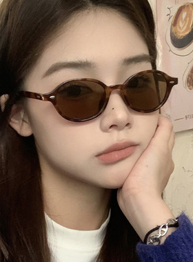 欧美小框太阳眼镜女复古墨镜