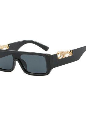 嘻哈太阳镜豹子防晒复古男女美式