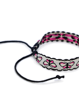 原创个性织带蝴蝶手链手工学生编