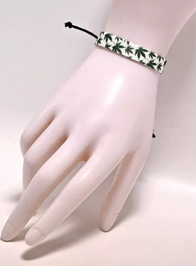 欧美2025新款布艺印花手链女男