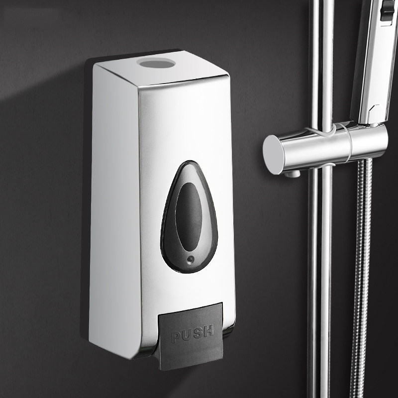 洗手间壁挂式免打孔塑料手动皂液器酒店卫生间按压洗手液分装瓶子,淘宝优惠券,粉丝福利购,淘宝优惠卷