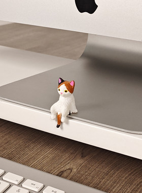 小猫咪电视机屏幕趴趴摆件