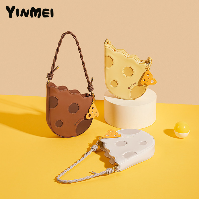 yinmei 2021新款芝士奶酪腋下单肩包 音魅女士包袋