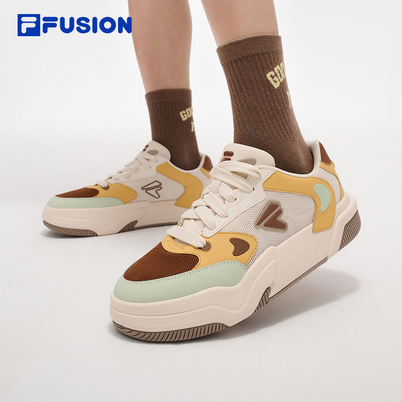 FILA FUSION斐乐潮牌男子板鞋2025夏款轻便网面透气女休闲运动鞋,淘宝优惠券,粉丝福利购,淘宝优惠卷