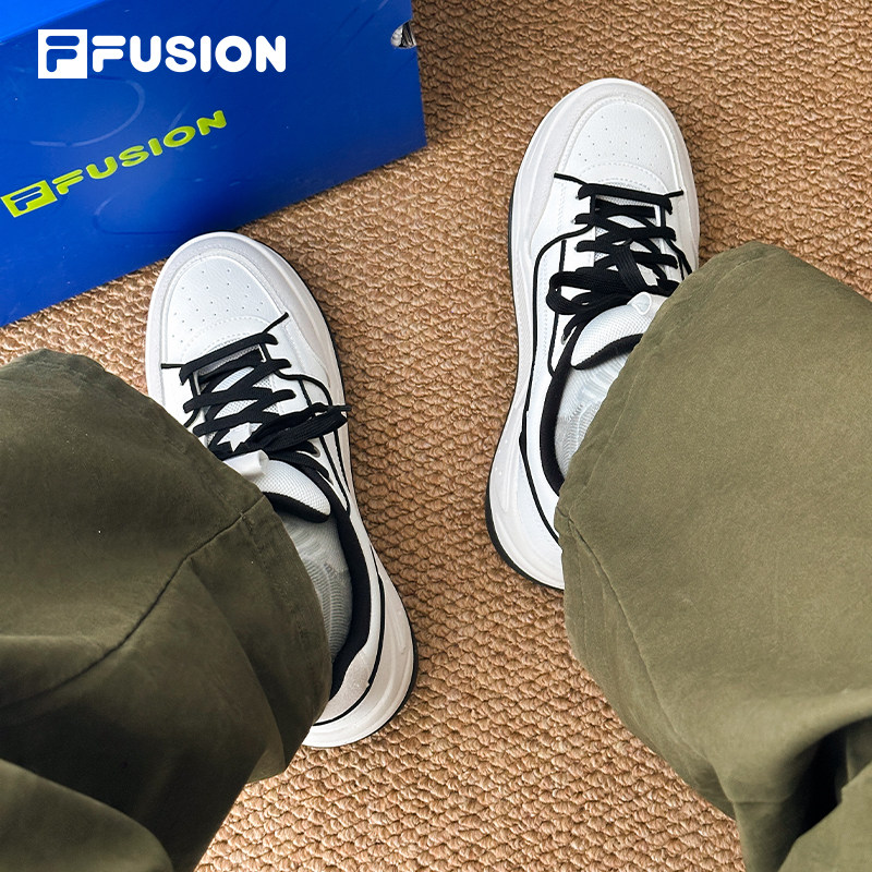 FILA FUSION斐乐潮牌情侣小白鞋女板鞋新款男子百搭休闲鞋运动鞋