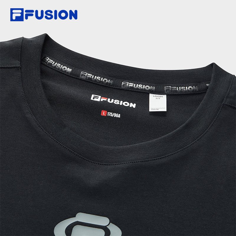 FILA FUSION斐乐潮牌男子针织短袖衫2025夏季新款宽松凉感速干T恤,淘宝优惠券,粉丝福利购,淘宝优惠卷