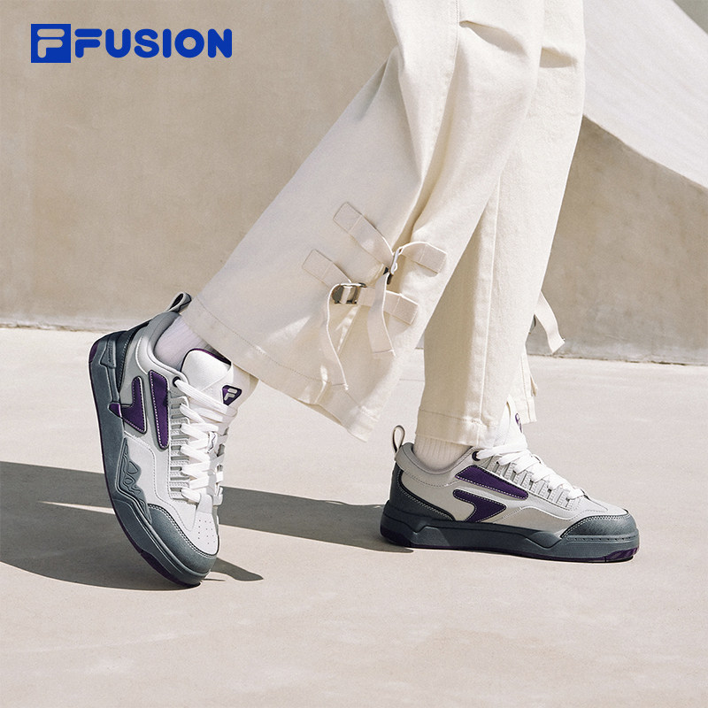 FILA FUSION斐乐潮牌女鞋NOLLIE豚跃鞋春秋款板鞋复古休闲运动鞋,淘宝优惠券,粉丝福利购,淘宝优惠卷