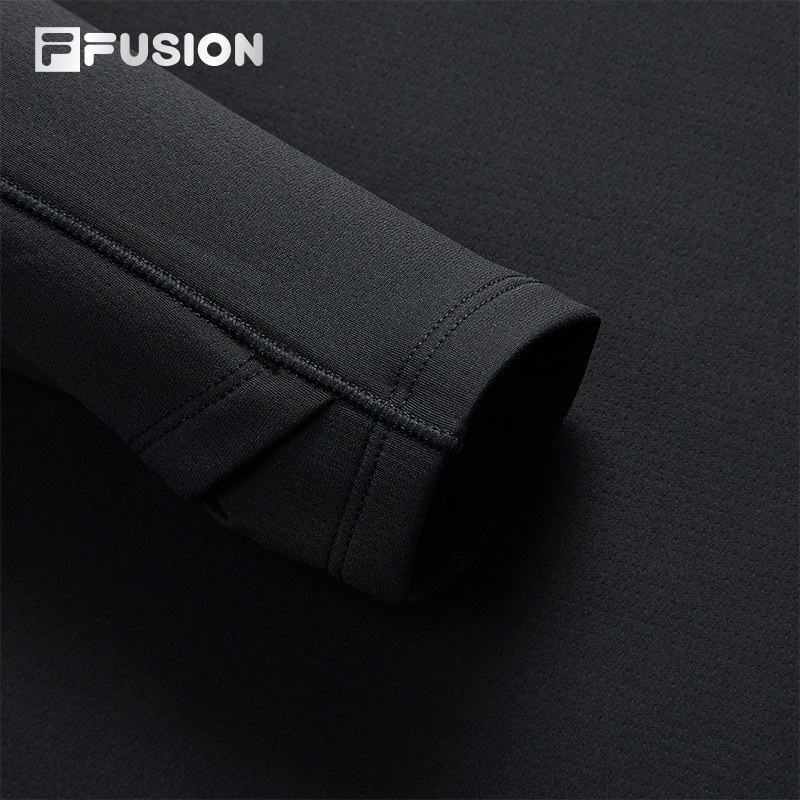 FILA FUSION斐乐潮牌女子针织长袖衫2025冬季新款简约修身加绒长T,淘宝优惠券,粉丝福利购,淘宝优惠卷