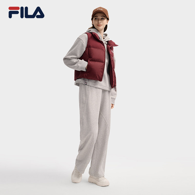 FILA 斐乐官方女士羽绒马甲2025冬新款时尚休闲基础保暖立领外套,淘宝优惠券,粉丝福利购,淘宝优惠卷