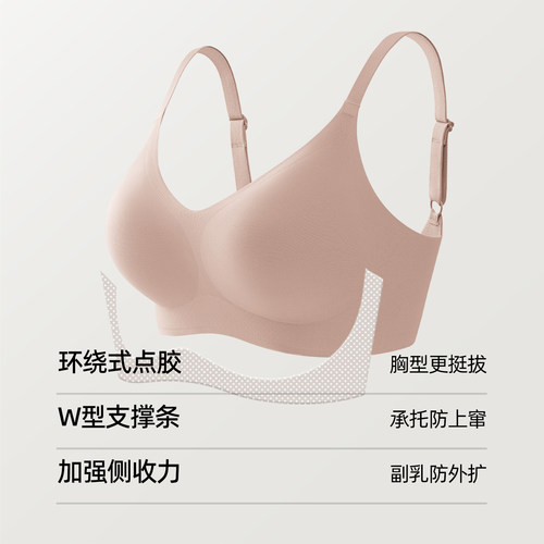 有棵树软支撑内衣女小胸聚拢大胸显小舒适无痕透气无钢圈文胸胸罩 - 图1