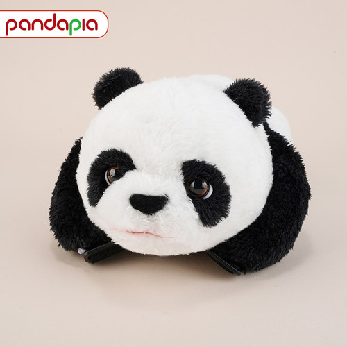 pandapia熊猫文创《熊猫伴伴》黑白毛绒背包 单双肩包卡通可爱包 - 图2