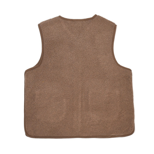 日本kusuguru刺绣猫咪胸针仿羊羔毛加厚女士马甲背心保暖防风216 - 图3