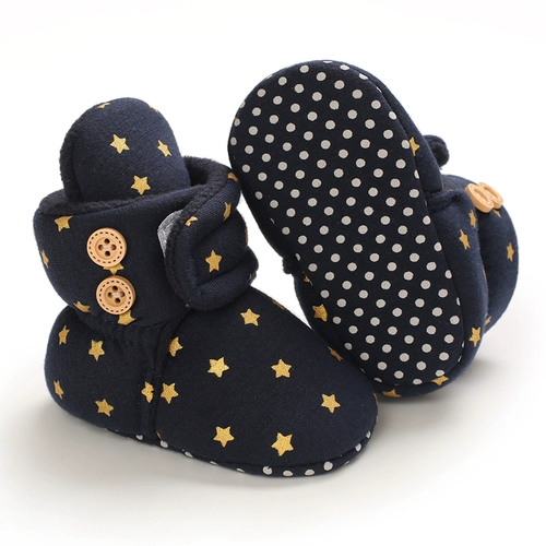 Демисезонные детские туфли для новорожденных подходит для мужчин и женщин для девочек, удерживающая тепло обувь для раннего возраста, 1 лет, мягкая подошва