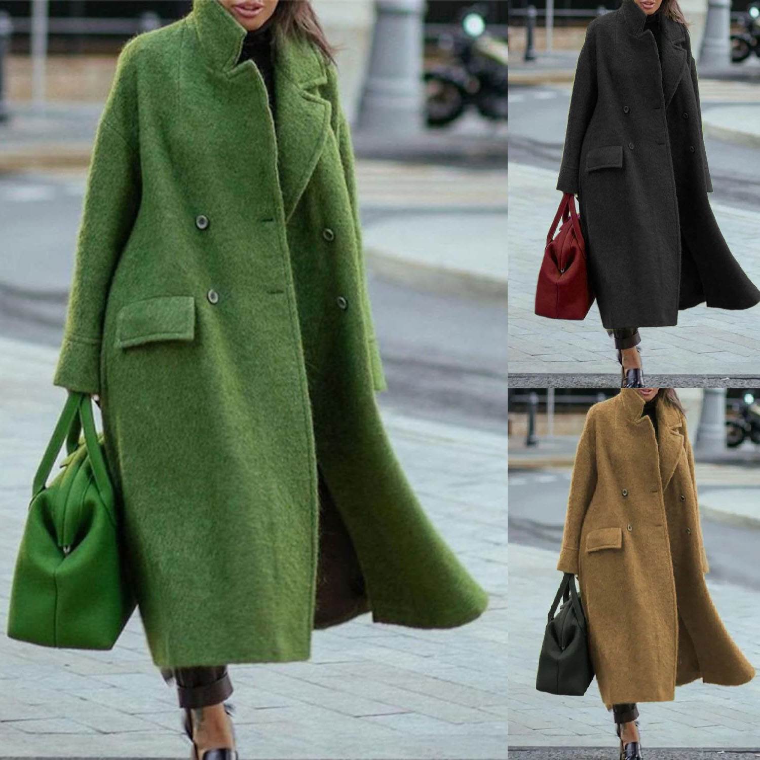 S-4XL large size loose fat MM wool coat for autumn and winte-图0