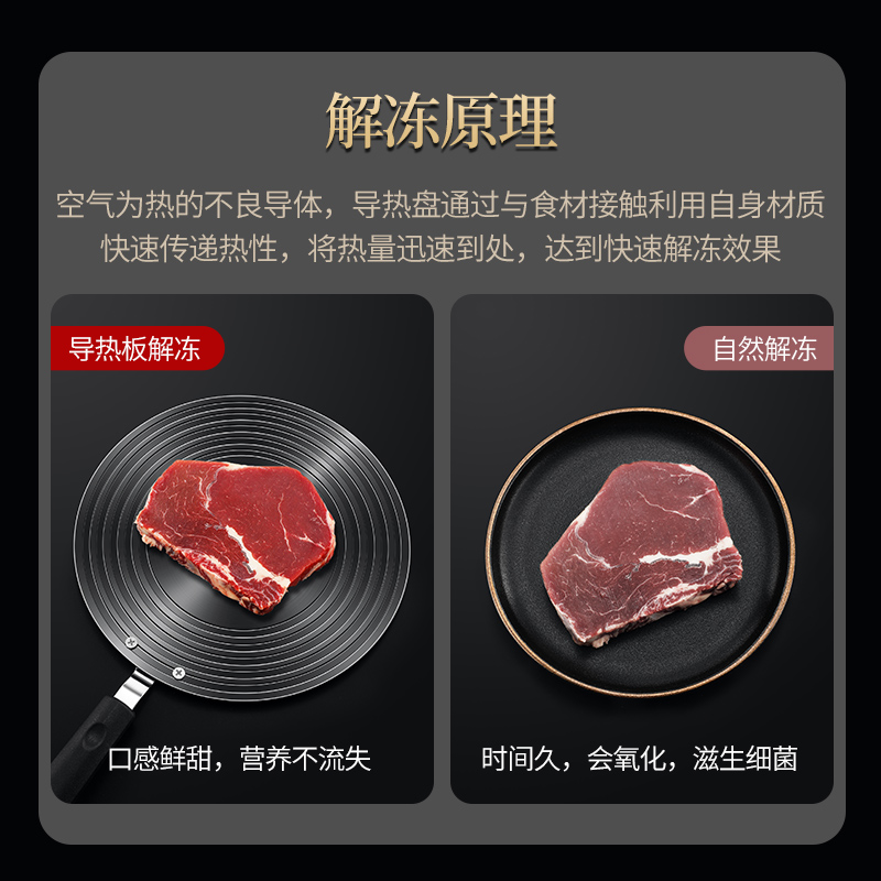 肉类解冻板快速化肉解冻神器家用多功能解冻肉导热板牛排解冻盘厚-图2