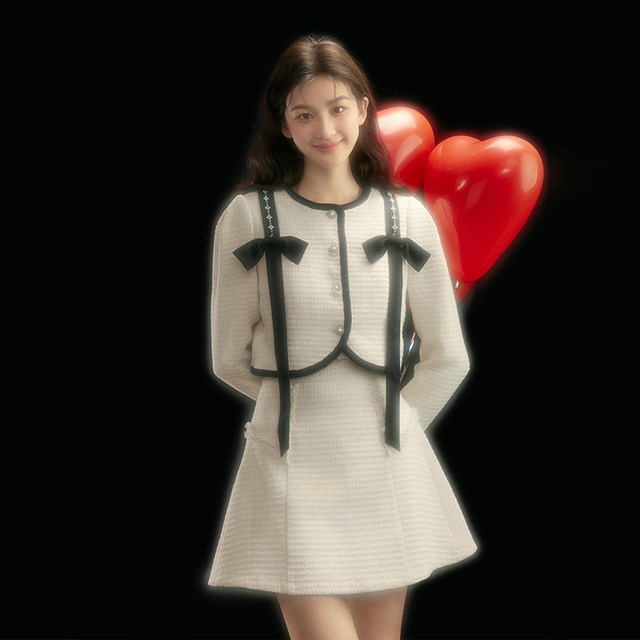 PIT retro French high-end small fragrance skirt for women 2025 autumn new style a-line high-waisted slim skirt