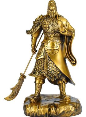 关公神像铜武圣武摆件家居关二爷铜像开业礼品大号