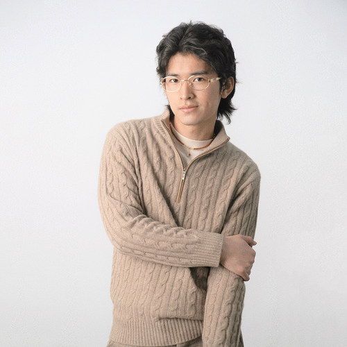 鼎奢 27支100山羊绒男绞花羊皮半拉链 线头计划 - 图1