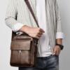 Cow leather vertical backpack hand-held crossbody bag