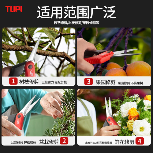 TUPI-sk5园艺大师省力修枝剪名牌十大修枝剪园艺剪刀修剪花卉剪刀 - 图3