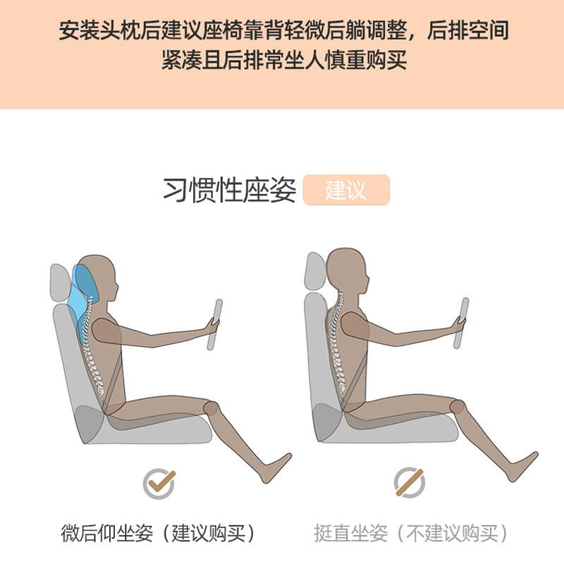 汽车迈巴赫头枕护颈枕翻毛皮打孔车用睡觉腰靠枕保时捷特斯拉奥迪-图3