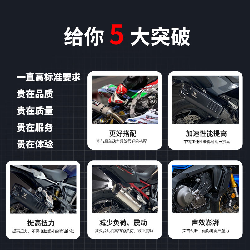 IXIL亿西尔排气适用于赛道版 CFMOTO250sr排气管春风250NK改装件-图1