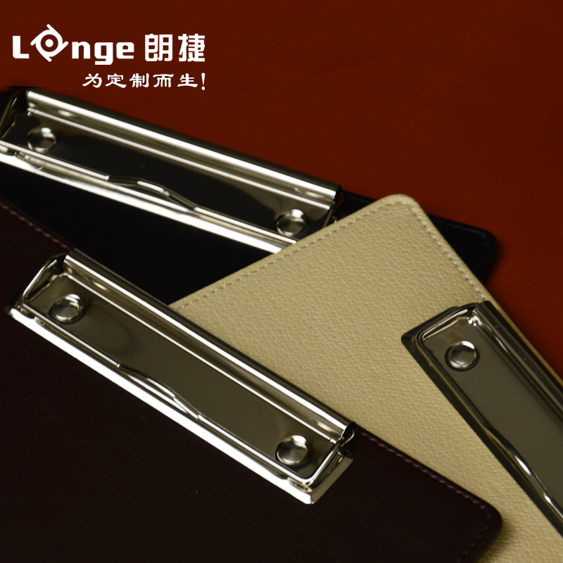 A4商务皮质文件夹板酒店餐厅专用皮面账单夹子签字板夹菜单夹简易点菜单夹板加厚会议记录写字板定制订做logo - 图1