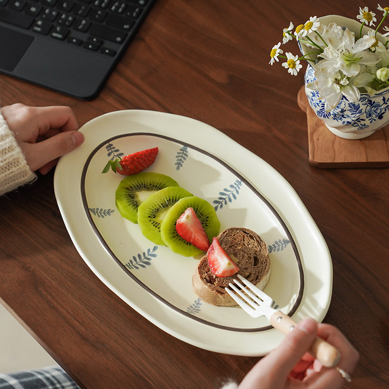 肆月简约菜盘陶瓷深盘精致盘子家用浅盘轻奢意面高级感盘碗碟套装,淘宝优惠券,粉丝福利购,淘宝优惠卷