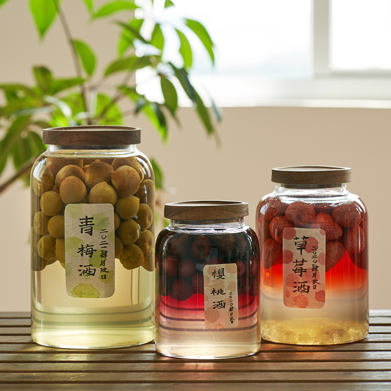 肆月青梅酿酒罐梅子酒泡酒瓶专用果酒酒瓶空瓶密封酒罐容器玻璃瓶 - 图3