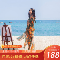 Sanya and Pat Brigades Take Photos of Sanya Dragon Haitang Bay Haikou Wennings Individual Write a True Horse Riding Shooting