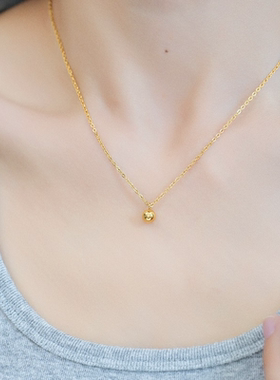 2025款转运珠金色球锁骨链