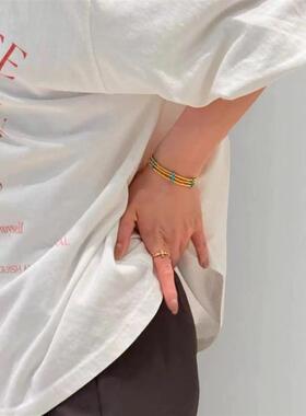 绿松石项链不掉色女夏季高级感新中式毛衣链串珠锁骨颈链叠戴饰品