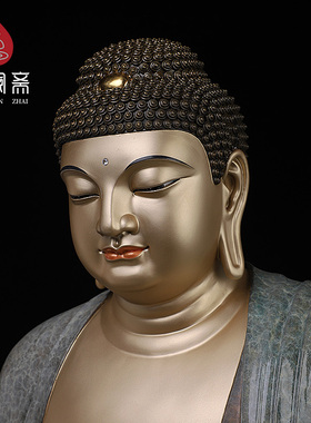 华严三圣纯铜供奉摆件佛像