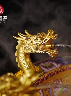 台湾黄铜鎏金色浴佛用品浴佛盆九龙吐水寺庙法会释迦牟尼太子佛