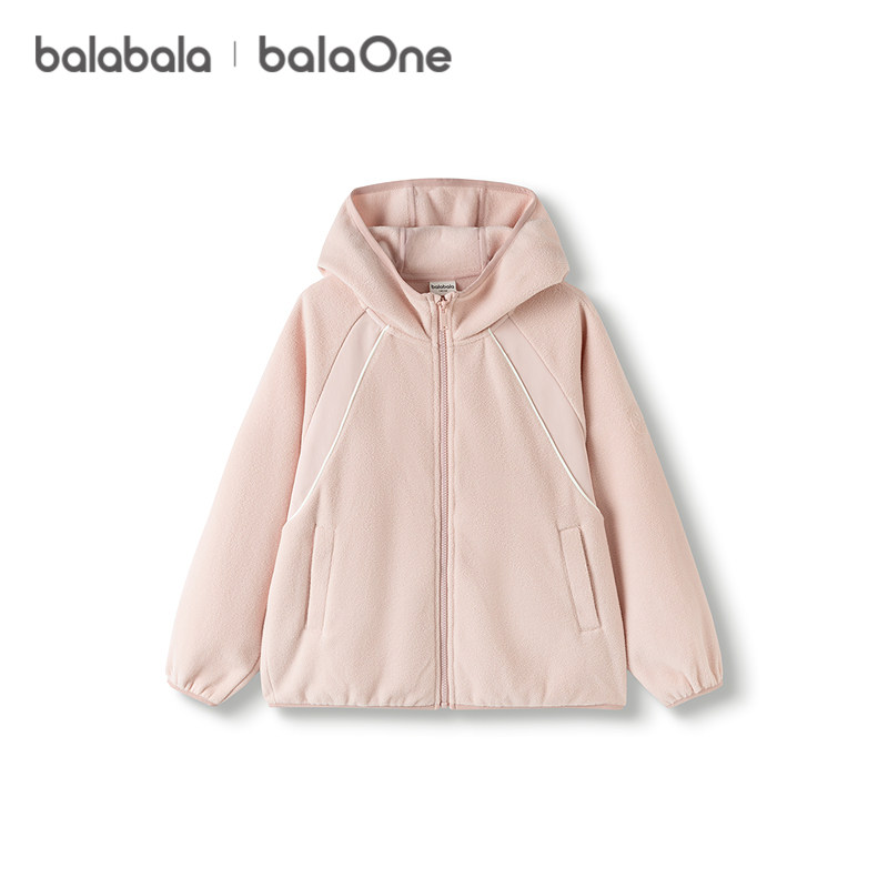 巴拉巴拉童装儿童外套男童女童宝宝上衣2025新款秋童装摇粒绒舒适