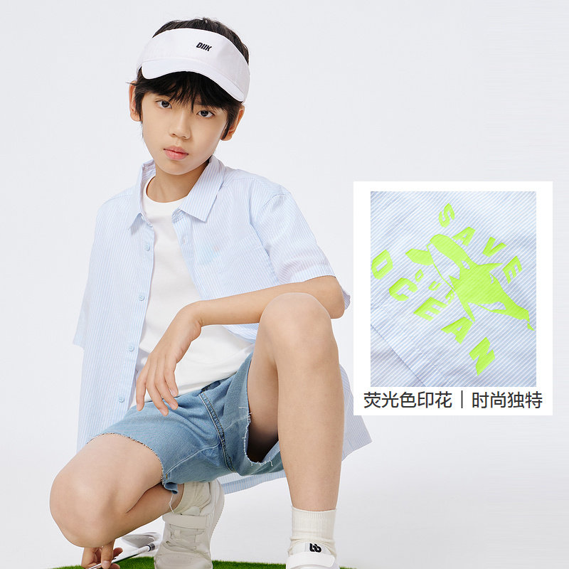 巴拉巴拉儿童男童中大童夏装衬衫 巴拉巴拉outlets店衬衫