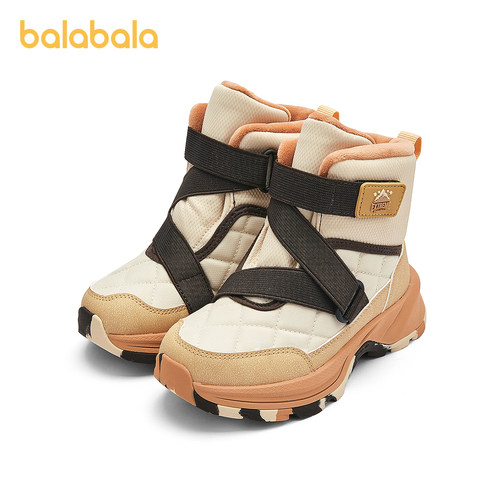 巴拉巴拉童鞋儿童运动靴男女童高帮加厚加绒2025冬靴子防滑户外潮 - 图3