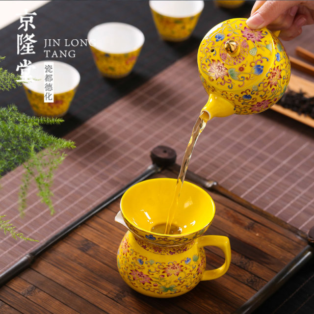 Jinglongtang Enamel Ceramic ຊາ Strainer ການກັ່ນຕອງຊາ