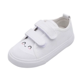 Летняя тонкая тканевая белая обувь, мягкие туфли для раннего возраста на липучке, мягкая подошва