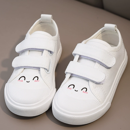 Летняя тонкая тканевая белая обувь, мягкие туфли для раннего возраста на липучке, мягкая подошва