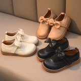 Туфли для принцессы, универсальная модная детская обувь для кожаной обуви, из натуральной кожи, мягкая подошва