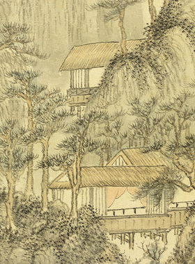 明丁云鹏葛洪移居图山水国画