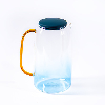 云石冷水壶玻璃家用凉水凉杯耐高温凉开水壶凉茶壶耐热防爆凉水壶 虎窝淘