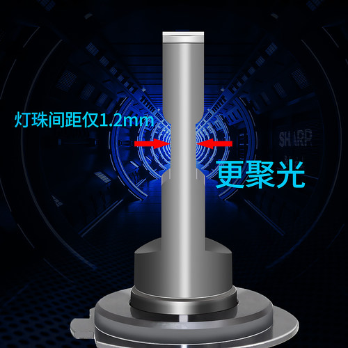 汽车LED大灯H7灯泡H11近光灯H1远光灯H4远近一体9005激光车灯改装 - 图1