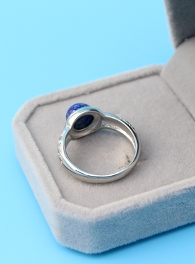 吸血鬼日记纯银镶嵌天然戒指