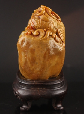 田黄石寿山石雕玉石风水摆件