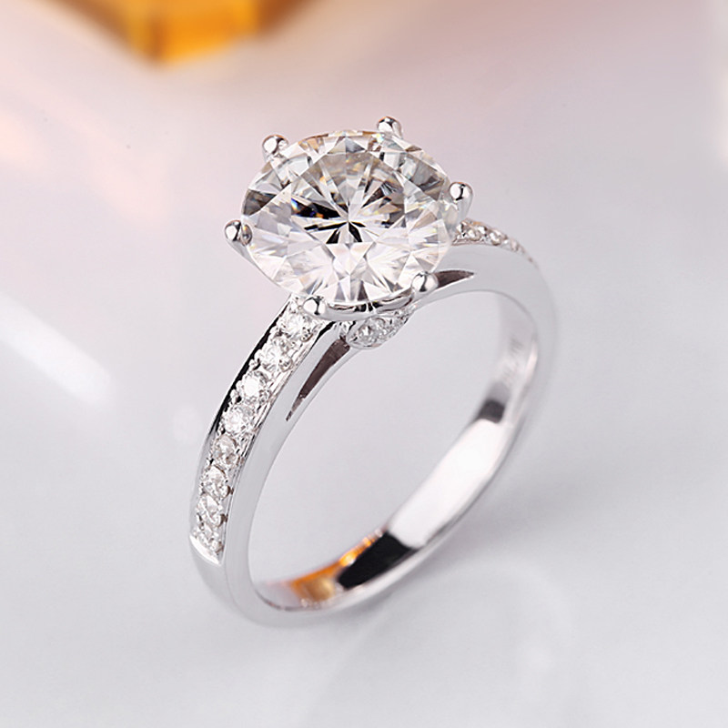 PT950 platinum cultured diamond ring customization