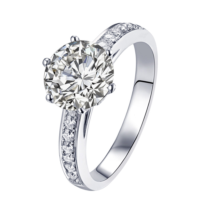 PT950 platinum cultured diamond ring customization