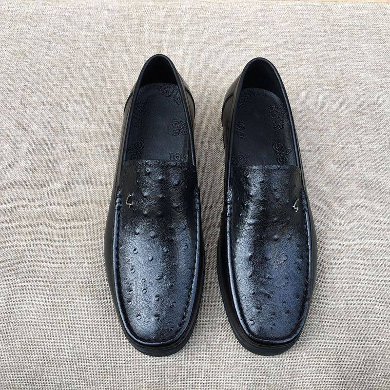 撤柜清仓男鞋意大利鸵鸟皮头层牛皮套脚商务休闲皮鞋减震办公单鞋,淘宝优惠券,粉丝福利购,淘宝优惠卷